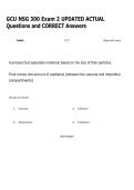 GCU NSG 300 Exam 2 UPDATED ACTUAL  Questions and CORRECT Answers 