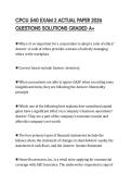 CPCU 540 EXAM 2 ACTUAL PAPER 2026 QUESTIONS SOLUTIONS GRADED A&plus;