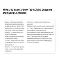    NURS 300 exam 2 UPDATED ACTUAL Questions  and CORRECT Answers 