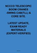 NCCCO Telescopic Boom Cranes &ndash; Swing Cab &lpar;TLL&rpar; & Core Site &vert; Updated Practice Test & Verified Answers 2026