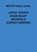 NCCCO Tower Crane 2026 &vert; Updated Practice Test & Verified Answers &vert; Crane Operator Exam Prep