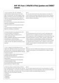 NUR 405 Exam 1 UPDATED ACTUAL Questions and CORRECT  Answers