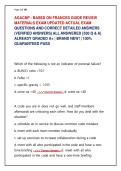 AGACNP - BASED ON FRANCES GUIDE REVIEW MATERIALS EXAM UPDATED ACTUAL EXAM QUESTIONS AND CORRECT DETAILED ANSWERS