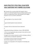 NAHQ PRACTICE CPHQ FINAL EXAM PAPER 2026 QUESTIONS WITH VERIFIED SOLUTIONS