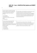 NURS 405 - Exam 1 UPDATED ACTUAL Questions and CORRECT  Answers