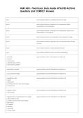 NURS 405 - Final Exam Study Guide UPDATED ACTUAL  Questions and CORRECT Answers