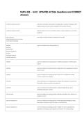 NURS 405 - Unit 1 UPDATED ACTUAL Questions and CORRECT  Answers 