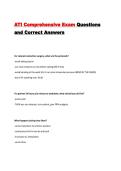 ATI Comprehensive Exam Questions and Correct Answers