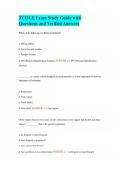 TCOLE Exam Study Guide with Questions and Verified Answers