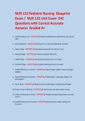 NUR 122 Pediatric Nursing Exam Blueprint&colon; Full Study Guide&comma; Growth Milestones & NCLEX Prep Questions & Answers