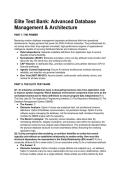 Elite Test Bank&colon; Advanced Database Management & Architecture &lpar;2026 Update&rpar; &vert; 55&plus; Exam Q&A with Mentor Analysis &vert; Covers SQL&comma; NoSQL&comma; AI & Cloud Security