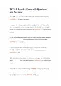 TCOLE Practice Exam with Questions and Answers