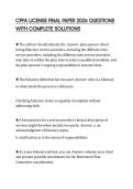 CPFA LICENSE FINAL PAPER 2026 QUESTIONS WITH COMPLETE SOLUTIONS