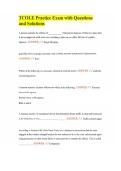 TCOLE Practice Exam with Questions and Solutions