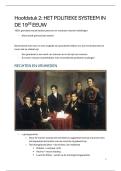 Samenvatting -  Belgische binnenlandse politiek - hoofdstuk 2&colon; het politieke systeem in de 19de eeuw &lpar;B001826A&rpar;