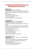 140 Must Know NCLEX Meds Exam Prep 2026 Questions And Answers &period;