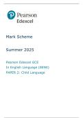 2025 A-LEVEL EDEXCEL ADVANCED SUBSIDIARY ENGLISH LANGUAGE PAPER 1 & 2 MARK SCHEME 