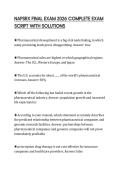 NAPSRX FINAL EXAM 2026 COMPLETE EXAM SCRIPT WITH SOLUTIONS