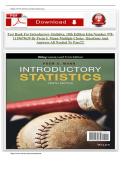 Test Bank for Introductory Statistics&comma; 10th Edition by Prem S&period; Mann &vert; Chapters 1&ndash;15 &vert; Verified Q&A