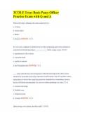 TCOLE Texas Basic Peace Officer Practice Exam with Q and A