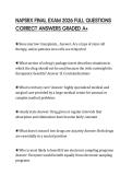 NAPSRX FINAL EXAM 2026 FULL QUESTIONS CORRECT ANSWERS GRADED A&plus;