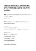 CPP CERTIFIED PAYROLL PROFESSIONAL EXAM SCRIPT 2026 VERIFIED SOLUTION MANUAL