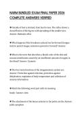 NARM BUNDLED EXAM FINAL PAPER 2026 COMPLETE ANSWERS VERIFIED