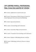CPP CERTIFIED PAYROLL PROFESSIONAL FINAL EXAM 2026 MASTER KEY REVIEW