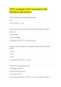 TEFL Academy Unit 5 Assessment with Questions and Answers