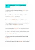 TEFL Final Exam with Questions and Answers