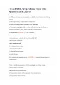 Texas DSHS Jurisprudence Exam with Questions and Answers