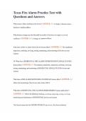 Texas Fire Alarm Practice Test with Questions and Answers