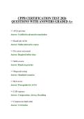 CPPB CERTIFICATION TEST 2026 QUESTIONS WITH ANSWERS GRADED A&plus;
