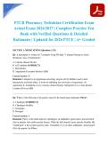 PTCB Pharmacy Technician Certification Exam Actual Exam 2026&sol;2027 &vert; Complete Practice Test Bank with Verified Questions & Detailed Rationales &vert; Updated for 2026 PTCE &vert; A&plus; Graded