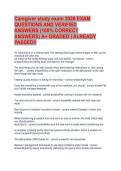 Caregiver study exam 2026 EXAM  QUESTIONS AND VERIFIED  ANSWERS &lpar;100&percnt; CORRECT  ANSWERS&rpar; A&plus; GRADED &vert; ALREADY  PASSED&excl;&excl;