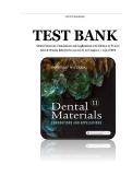 Test Bank &ndash; Dental Materials&colon; Foundations and Applications &lpar;11th Edition&comma; Powers & Wataha&rpar; &vert; Complete Chapters 1-15 &vert; Latest 2024 Edition &vert; ISBN&colon; 9780323316378