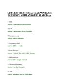 CPR CERTIFICATION ACTUAL PAPER 2026 QUESTIONS WITH ANSWERS GRADED A&plus;
