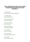 CPR CERTIFICATION STUDY GUIDE 2026 FULL QUESTIONS AND SOLUTIONS GRADED A&plus;