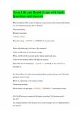 Texas Life and Health Exam with Study Questions and Answers