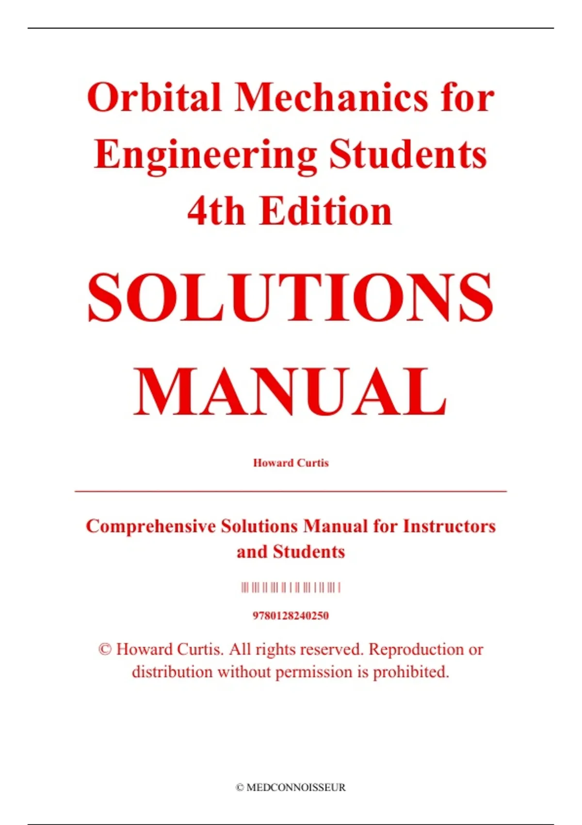 Solutions Manual – Orbital Mechanics for Engineering Students, 4th ...
