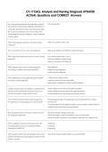 Ch 17 EAQ- Analysis and Nursing Diagnosis UPDATED  ACTUAL Questions and CORRECT  Answers