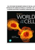 FULL TEST BANK FOR BECKER'S WORLD OF THE CELL&comma; 10TH EDITION BY JEFF HARDIN &lpar;AUTHOR&rpar; ALL CHAPTERS 1- 26&vert; 100 &percnt; VERIFIED QUESTIONS & ANSWERS&vert; GURANTEED PASS A&plus;
