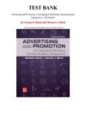Test Bank for Advertising and Promotion&colon; An Integrated Marketing Communications Perspective 13th Edition By George E&period; Belch and Michael A&period; Belch Chapter 1-22 &vert; All Chapters