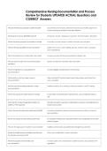 Comprehensive Nursing Documentation and Process  Review for Students UPDATED ACTUAL Questions and  CORRECT  Answers 