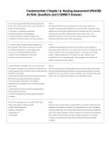Fundamentals&colon; Chapter 16&colon; Nursing Assessment UPDATED  ACTUAL Questions and CORRECT Answers