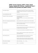 NANDA&colon; Nursing Diagnosis&comma; ADPIE&comma; Evidence Based  Practice&comma; Nursing Data Collection - Fundamental Exam 2  UPDATED ACTUAL Questions and CORRECT Answers