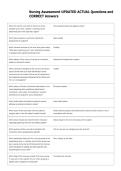 Nursing Assessment UPDATED ACTUAL Questions and  CORRECT Answers 