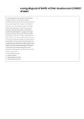 nursing diagnosis UPDATED ACTUAL Questions and CORRECT  Answers