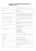 Nursing Process UPDATED ACTUAL Questions and  CORRECT Answers