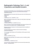 Radiographic Pathology Test 1&comma; 2&comma; and 3 Questions and Detailed Answers